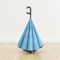 Wind Resistant Umbrella with C-Shaped Handle Windproof 16-Rib Umbrella Large Heavy Duty for Commuters