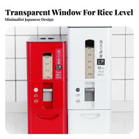 Moisture-Proof Japanese Design Rice Bin Airtight Seal Automatic Rice Dispenser Single-Press Dispensing