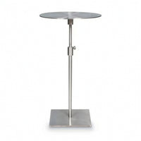 Height Adjustable Side Table Electroplated Metal Side Table Modern for Bedroom