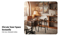 Saddle Seat Bar Stool Warehouse and Design Backless Saddle Stool Modern Design Built-in Footrest for Business Owners, Cafe