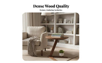 double-level Round Stand adaptable Use Side Table even Rounded Corners for Bedroom