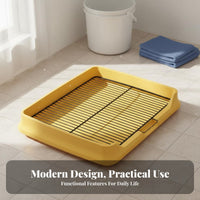 Indoor Dog Toilet Keeps Paws Dry Dog Potty Tray Puppy Pee Training Tray Spill-Resistant Puppy Training Pad Holder for Small Dogs