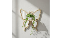 Wooden Craft Butterfly Flower Pot Holder Space Saving Home Decor Easy to Install