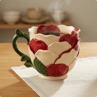 Hand-Painted Flower Mug Giftable Decorative Blossom Cup