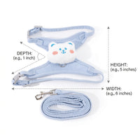 Cat Harness and Leash Set for Outdoor Walking, Polyester Vest Style Kitten Harness and Kitten Leash, Adjustable Small Cat Slip-Resistant Design