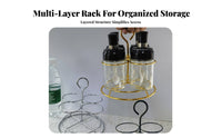 Condiment Bottle Rack Hangable Design condiment Holder Space Saving Metal Seasoning Holder