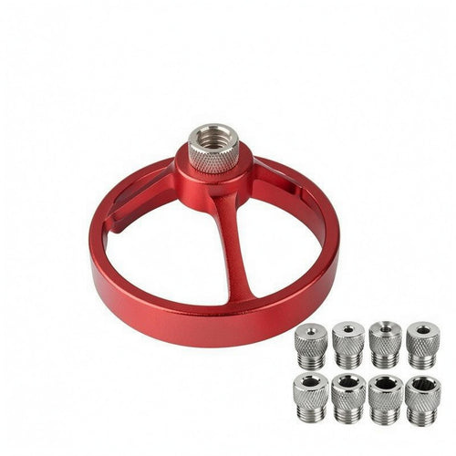 Single Hole Drill Guide Threaded Hole Positioning Jig Red Carpentry Accessory