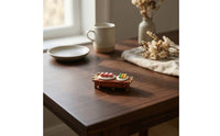 1/64 Scale Miniature Table with Food Detailed Miniature Table Wooden Tabletop Scene Prop Decorative for Hobbyists