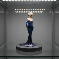 girl Figurine High Detail Hand-Painted Lady Figure Antique Look Elegant Gown Statue