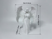 Nordic Girl Angel Statue 3D Printed Creative Desktop Decoration Art Gift Home Ornament