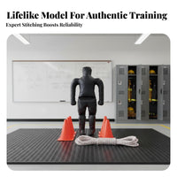 Foldable Fire Rescue Mannequin Life-Size Weighted Training Mannequin Sturdy Anthropomorphic Sandbag Thickened Material for Police Officers, Automotive Engineers, Combat Artists