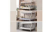 Space-Saving Metal Bunk Bed Safe Bunk Bed with Ladder Sturdy Furniture Modern for Students, Bedroom