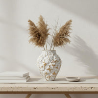Embossed Metal Vase Luxury Feel Metal Vase Artistic Decorative Home Decor for Living Room