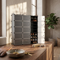Stackable Shoe Organizer Stacked Dustproof Shoe Organizer Clear Front Panels