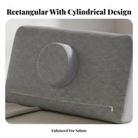 Anti-Collapse Beauty Bed Pillow Universal Rectangular Pillow with Neck Roll Ergonomic Design for Spa Professionals