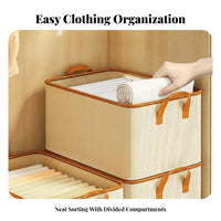 textile Clothes container Foldable Closet Organizer easy-clean for Wardrobe, Bedroom