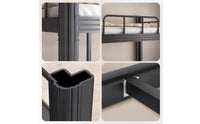 Metal Bunk Bed Space-Saving Bunk Bed Frame Reversible Furniture for Students, Roommates, Dorm Rooms, Shared Apartments, Hostels