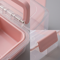 Hot Food Containers for Adults, Double Layer Lunch Box with Compartments, Microwave Bento Outdoor Dining Container