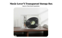 Vinyl Album Display Case Dustproof Vinyl Album Storage Box Dust-Proof