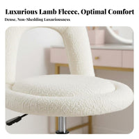 Luxuriously Soft Vanity Chair Cream Design Luxuriously Soft U-Back Chair Soft