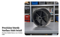 Replacement Trailer Caster Wheel | Ribbed Spoke-Style Construction, Smooth Outer surface, Trailer caster wheel with Bushing, for Workshop