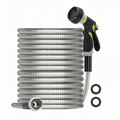 Stainless Steel Garden Hose Long-Lasting Watering Tool Weatherproof