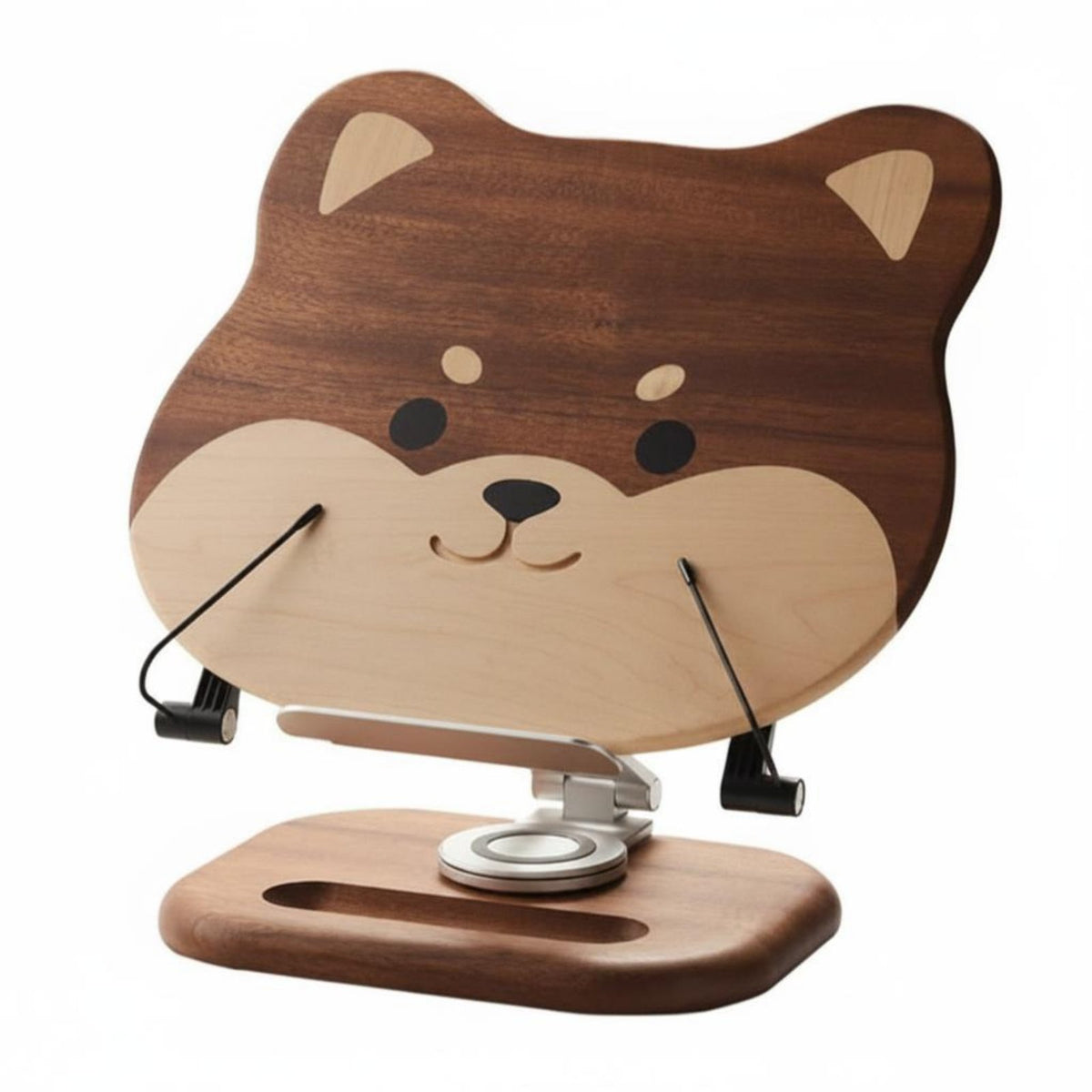 Dog-Themed Book Holder Book Stand Solid Wood Wooden Multi-Functional Cute Dog Bookrest for Students