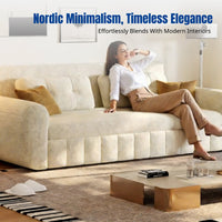 Chenille Sofa Bed, Transformable Multi-Functional Couch, Storage, Modern Minimalist for Small Apartment Living Room