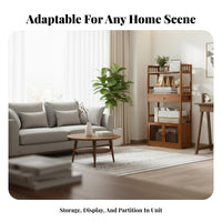 Multi-Tier Design Geometric Shelving multi-tier complimentarystanding shelving multi-tier Multifunctional shelving multi-tier Easy Assembly for Book Lovers, Collectors, homeowners, Entryway, Hallway, Bedroom, Small areas