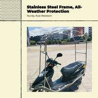 Electric Motorcycle Rain & Sun Shield, Stainless Steel