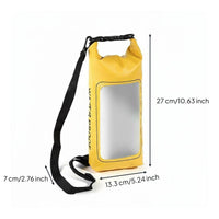 Sturdy PVC Material 2L Roll Waterproof Bag Touch Screen Friendly Waterproof Bag Phone Holder Adjustable Shoulder Strap Outdoor Gear Lightweight for Swimming, Beach