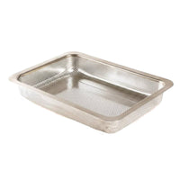 Rectangular Stainless Steel Colander Rust-Resistant Vegetable Washing Basket Rustproof Vegetable Washing Strainer for Restaurant, Cafeteria