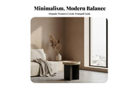 Round Pedestal Table Natural Imperfection Aesthetic Design Round Pedestal Stand Minimalist Aesthetic Space-Saving Size