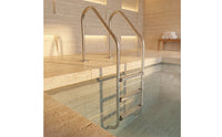 Stainless Steel Pool Ladder Slip-Resistant Pool Ladder with Handrails Heavy Duty