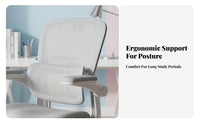 Reclining Mesh Chair with Footrest Ergonomic Design Office Furniture for Bedroom