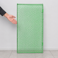 Dog Box Puppy Playpen, Foldable Outdoor Enclosure Metal Green Silver, 10 Panels each 50cm, Galvanized Dog Fence for Garden & Apartment