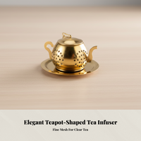 Tea Infuser Gold Color Finish Locking Spice Basket Rust-Resistant Reusable Design for Seniors, Travel, Office, Meal Preparation