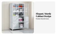 Large Capacity Multi-Door Kitchen Cupboard Dust-Proof Design Kitchen Storage Cupboard Sturdy and Long-Lasting Household Dish Cabinet Multifunctional for Renters, Families, Homeowners, Dining Room