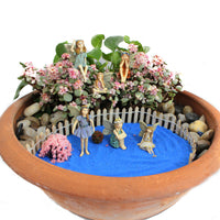 Resin Flower Fairy Figurine Set for Miniature Garden and Potted Plant Decor