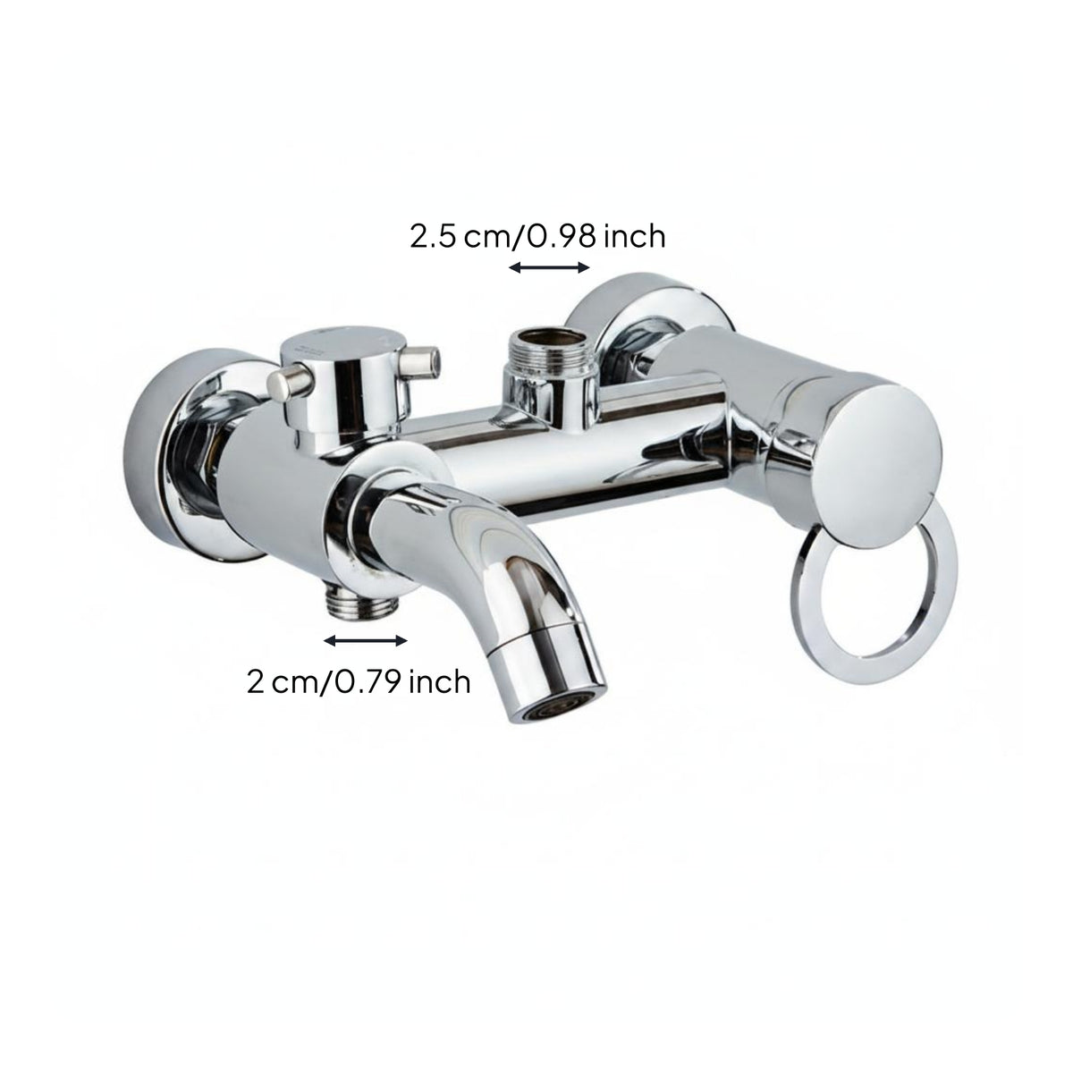 Wall Mounted Shower Faucet Fixed Outlet Bathroom Mixer Faucet