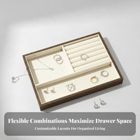 Multicompartment Jewelry Tray adaptable Compartments Compartmented Display Tray