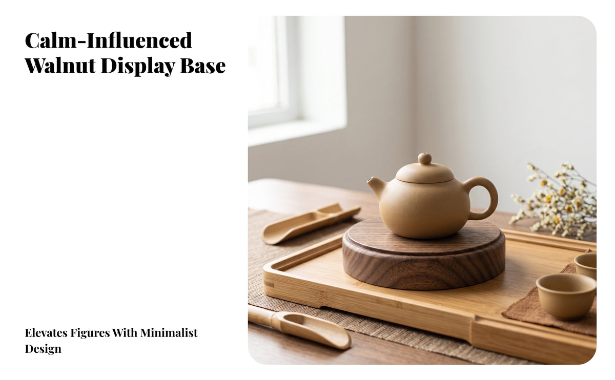 Low-Profile Walnut Display Base