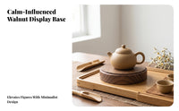 Low-Profile Walnut Display Base
