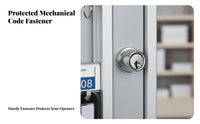 Efficient Organization Wall-Mounted Key Cabinet Heavy-Duty Construction Wall-Mounted Traditional Lockbox Includes Number Stickers Security Equipment Scratch-Resistant Finish for Property Management Estate Agents, Business Owners, Warehouse