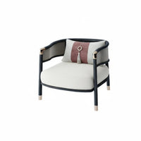 Upholstered Wooden Armchair New Chinese Design and Aesthetic Sofa Set Meditative Visual Design Minimalist Design for Households