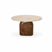 2 Pieces Nesting Coffee Tables Wabi-Sabi Aesthetic Round Nesting Tables Space-Saving Non-Slip Feet for Families, Lounge Area