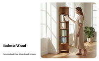 Large Capacity Freestanding Bookcase with Glass Doors Minimalist Design Tall Cupboard with Glass Doors Stable Floor-Standing Design Book Cabinet Sturdy Construction for Collectors, Office Workers, Homeowners, Living Room, Bedroom