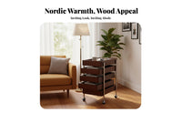 2-Tier Trolley with Drawer Space-Saving Mobile Furniture Easy Assembly