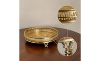 Footed Tray with Openwork Band Vintage-Inspired for Tea Table, Decorators, Hosts