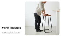 Bar Stool Modern Minimalist Metal Frame Bar Chair Heavy Duty Industrial High Stool for Cafe Owners, Interior Designers, Restaurant, Eatery, Kitchen